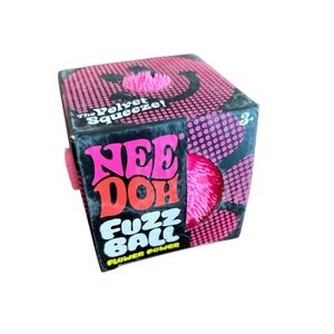 Needoh Fuzzball Flower Power Fidget Toy Squishy Sensory Pink - NEW
